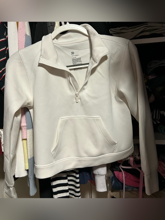 all in motion Sweaters - all in motion Cream Quarter-Zip Pullover